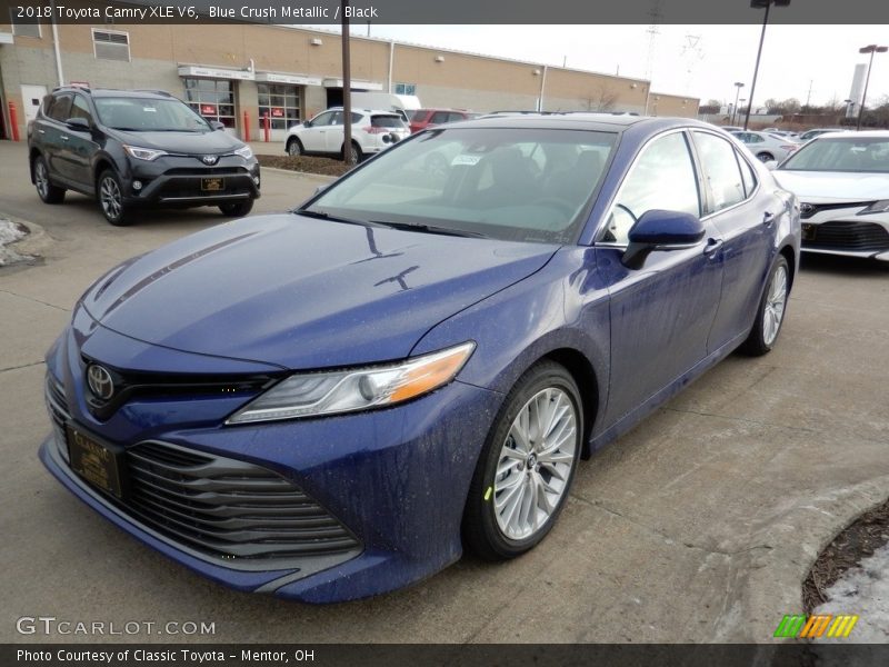 Blue Crush Metallic / Black 2018 Toyota Camry XLE V6