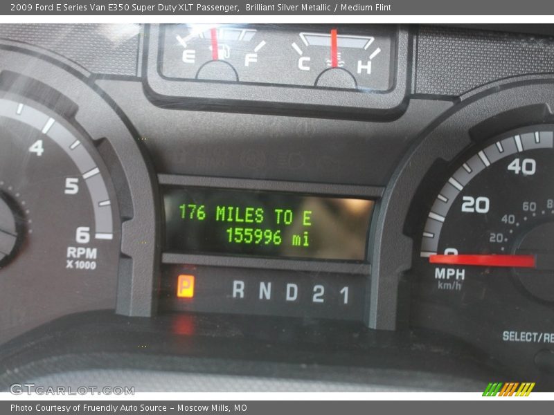 Brilliant Silver Metallic / Medium Flint 2009 Ford E Series Van E350 Super Duty XLT Passenger