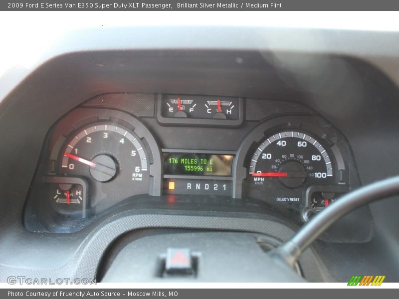 Brilliant Silver Metallic / Medium Flint 2009 Ford E Series Van E350 Super Duty XLT Passenger