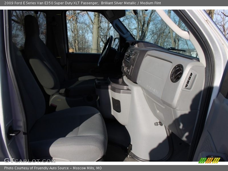 Brilliant Silver Metallic / Medium Flint 2009 Ford E Series Van E350 Super Duty XLT Passenger