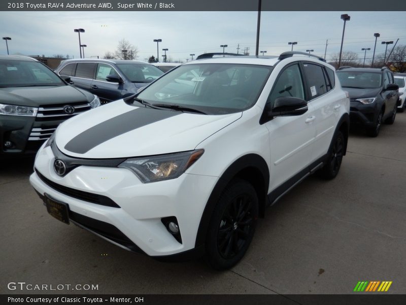Super White / Black 2018 Toyota RAV4 Adventure AWD