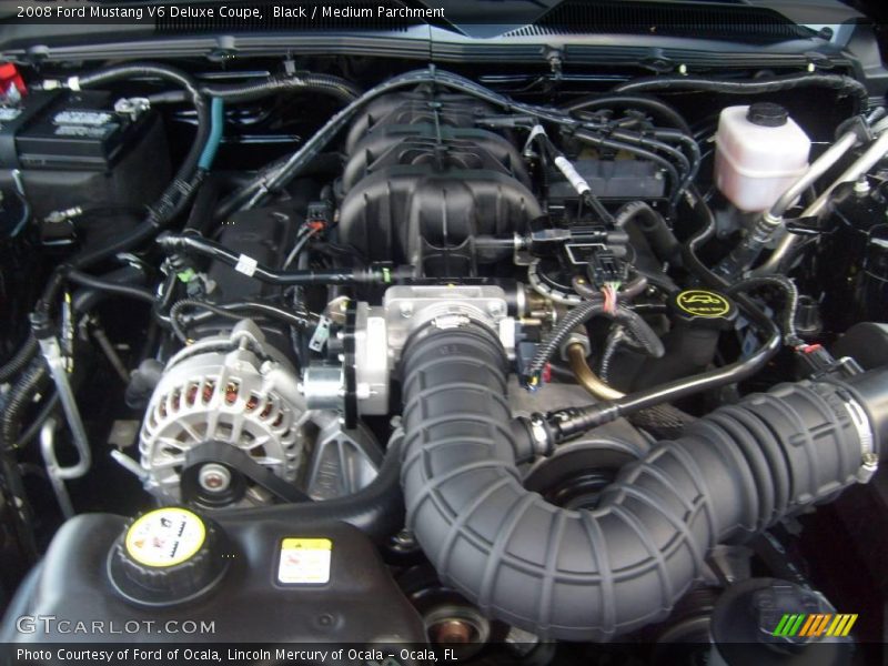 Black / Medium Parchment 2008 Ford Mustang V6 Deluxe Coupe