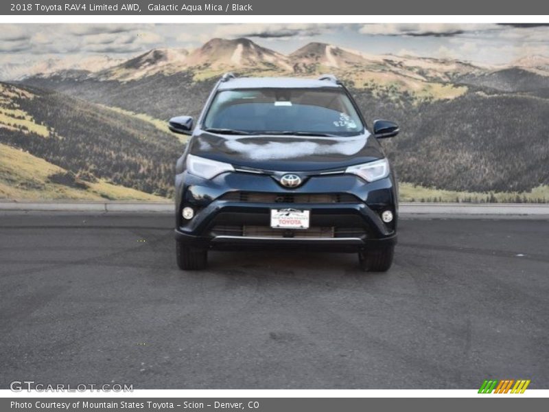 Galactic Aqua Mica / Black 2018 Toyota RAV4 Limited AWD