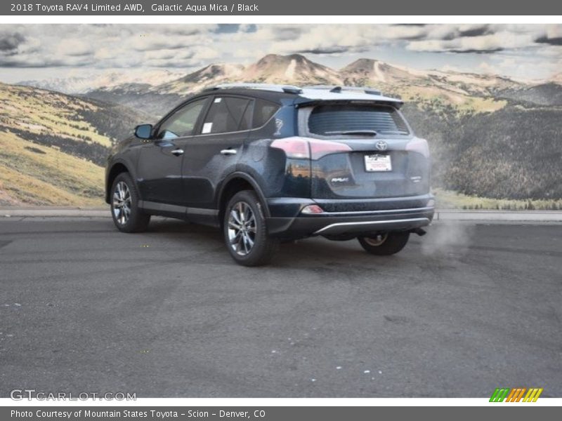 Galactic Aqua Mica / Black 2018 Toyota RAV4 Limited AWD