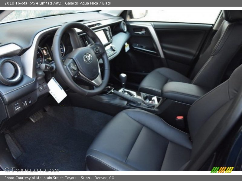 Galactic Aqua Mica / Black 2018 Toyota RAV4 Limited AWD