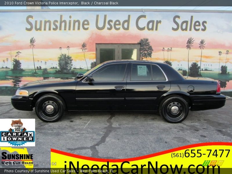 Black / Charcoal Black 2010 Ford Crown Victoria Police Interceptor
