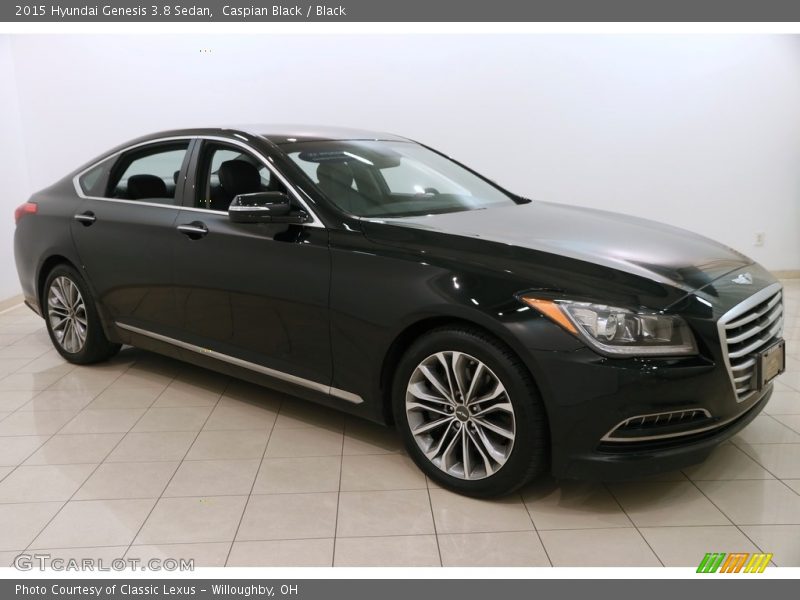 Caspian Black / Black 2015 Hyundai Genesis 3.8 Sedan