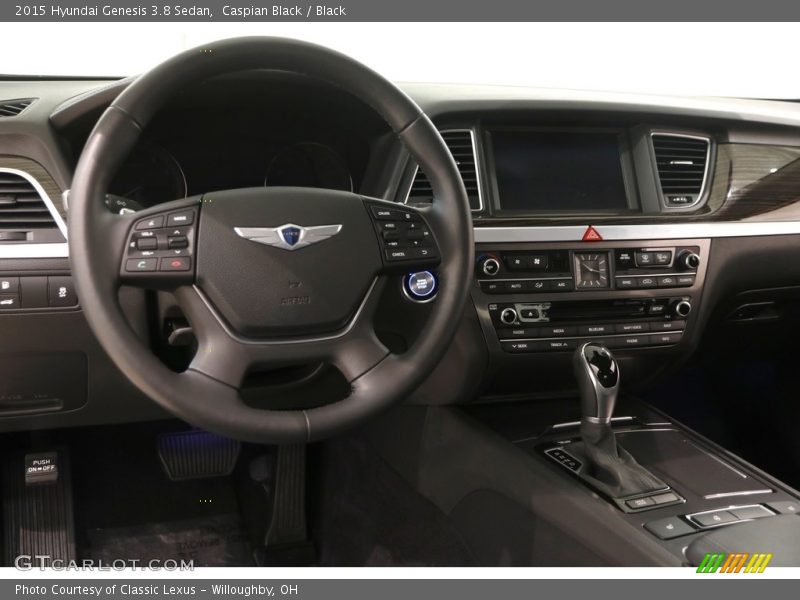 Caspian Black / Black 2015 Hyundai Genesis 3.8 Sedan