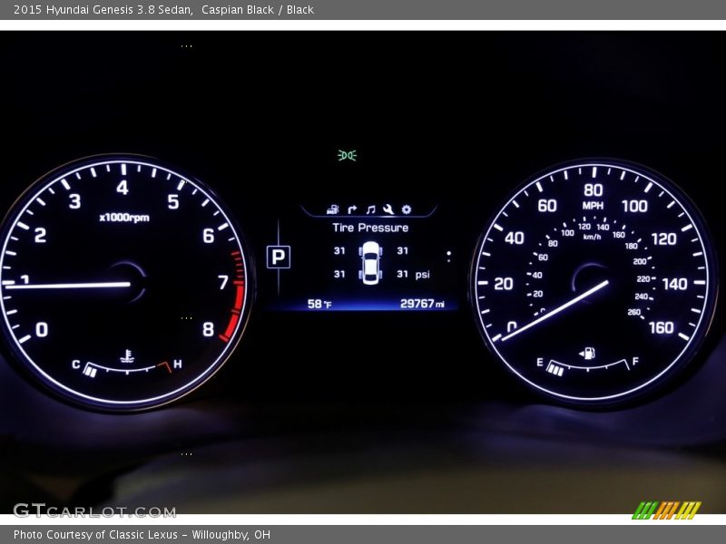 Caspian Black / Black 2015 Hyundai Genesis 3.8 Sedan