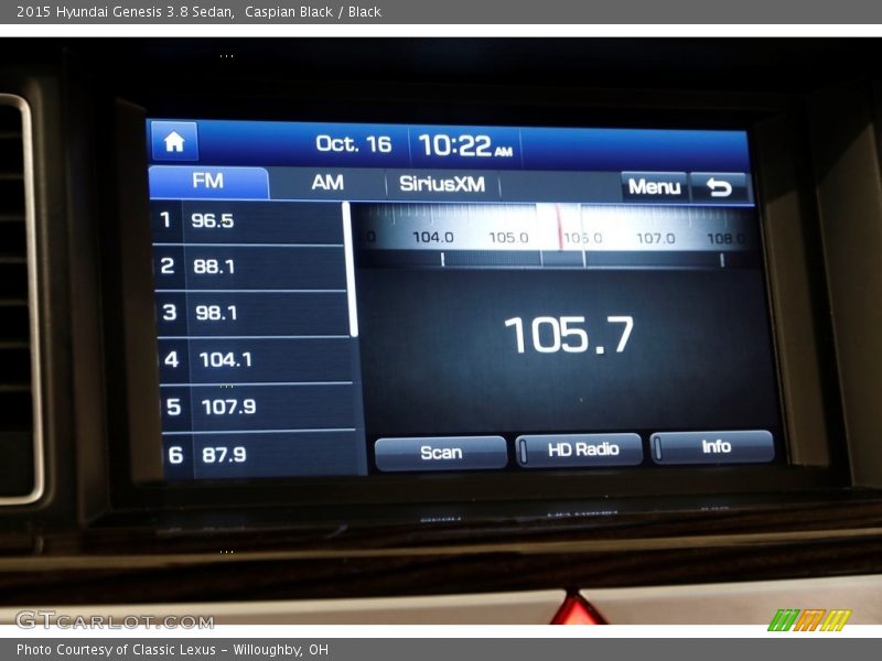 Caspian Black / Black 2015 Hyundai Genesis 3.8 Sedan
