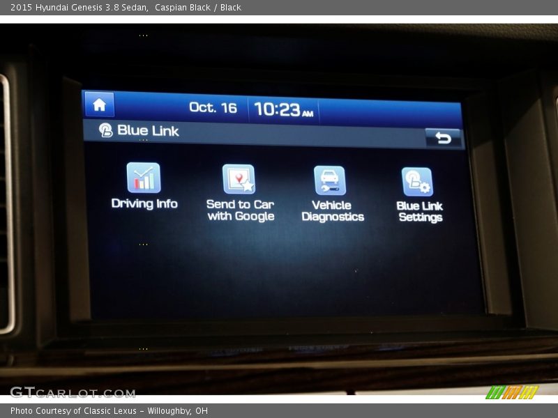 Caspian Black / Black 2015 Hyundai Genesis 3.8 Sedan