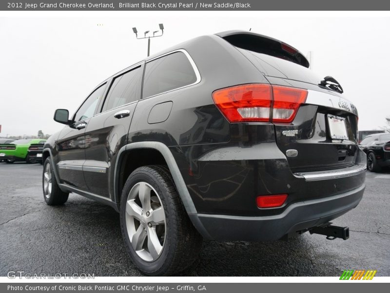 Brilliant Black Crystal Pearl / New Saddle/Black 2012 Jeep Grand Cherokee Overland