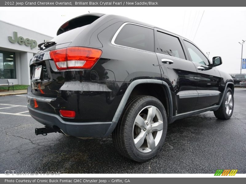 Brilliant Black Crystal Pearl / New Saddle/Black 2012 Jeep Grand Cherokee Overland