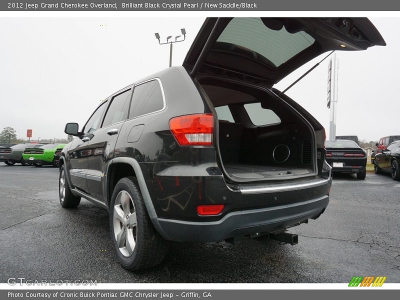 Brilliant Black Crystal Pearl / New Saddle/Black 2012 Jeep Grand Cherokee Overland