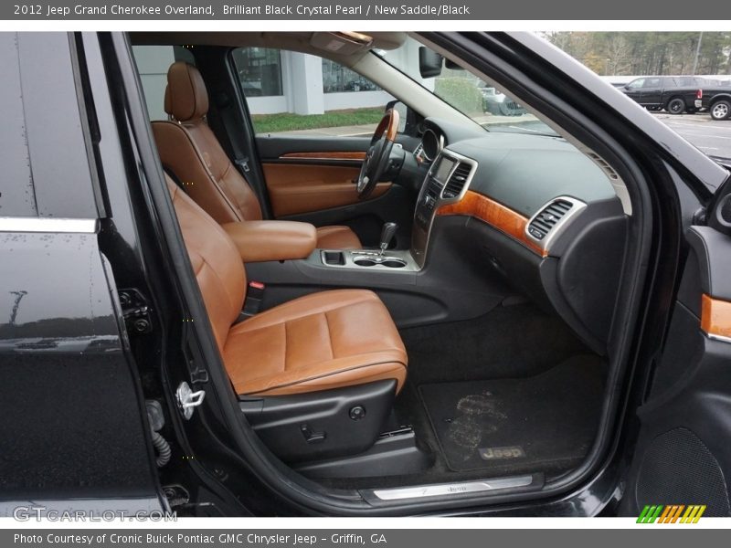 Brilliant Black Crystal Pearl / New Saddle/Black 2012 Jeep Grand Cherokee Overland