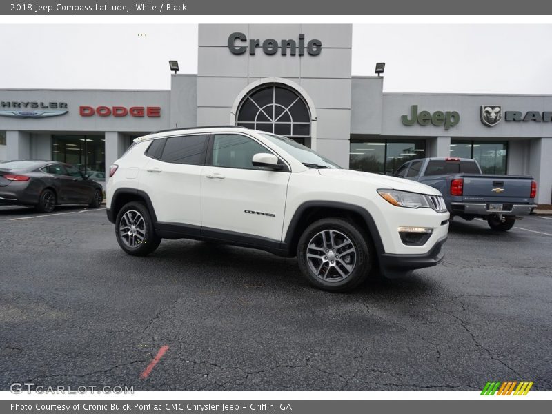 White / Black 2018 Jeep Compass Latitude