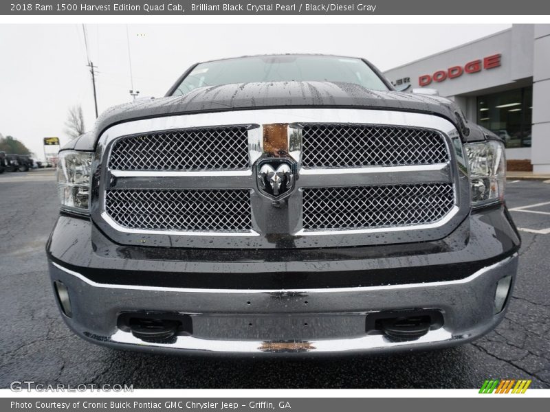 Brilliant Black Crystal Pearl / Black/Diesel Gray 2018 Ram 1500 Harvest Edition Quad Cab