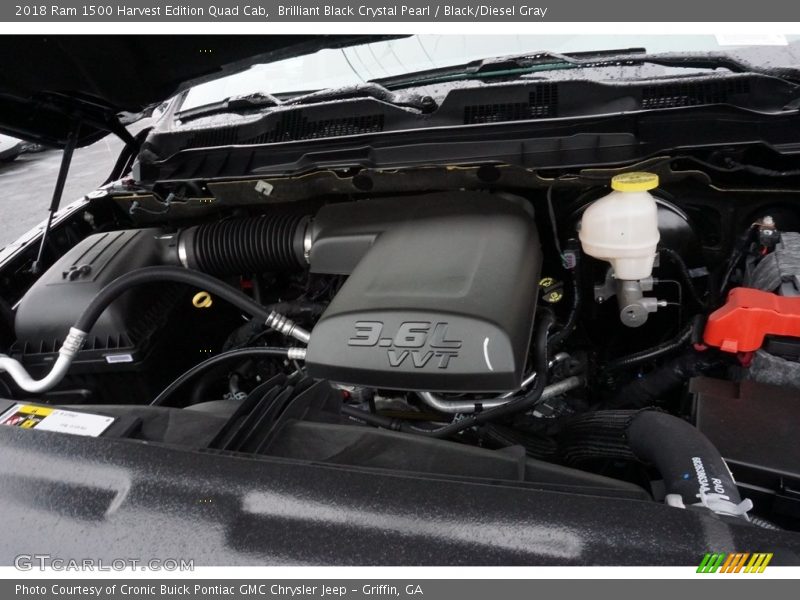Brilliant Black Crystal Pearl / Black/Diesel Gray 2018 Ram 1500 Harvest Edition Quad Cab
