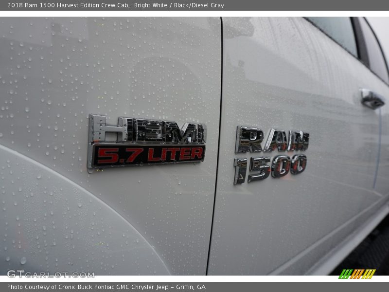 Bright White / Black/Diesel Gray 2018 Ram 1500 Harvest Edition Crew Cab