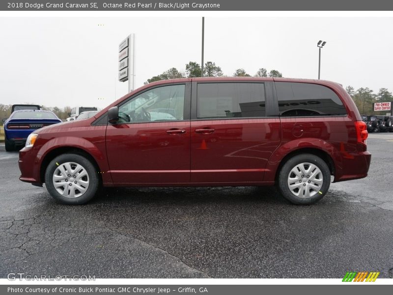 Octane Red Pearl / Black/Light Graystone 2018 Dodge Grand Caravan SE