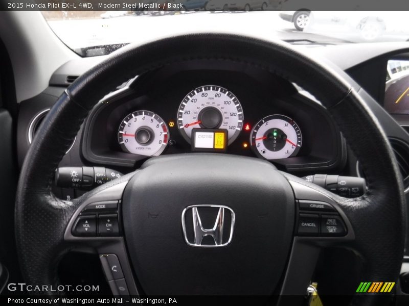 Modern Steel Metallic / Black 2015 Honda Pilot EX-L 4WD