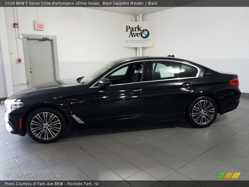 Black Sapphire Metallic / Black 2018 BMW 5 Series 530e iPerfomance xDrive Sedan