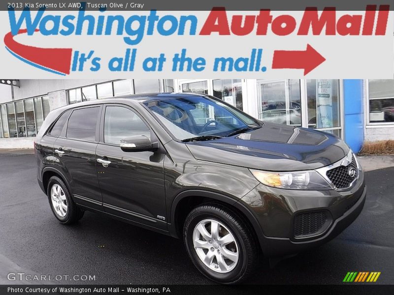 Tuscan Olive / Gray 2013 Kia Sorento LX AWD
