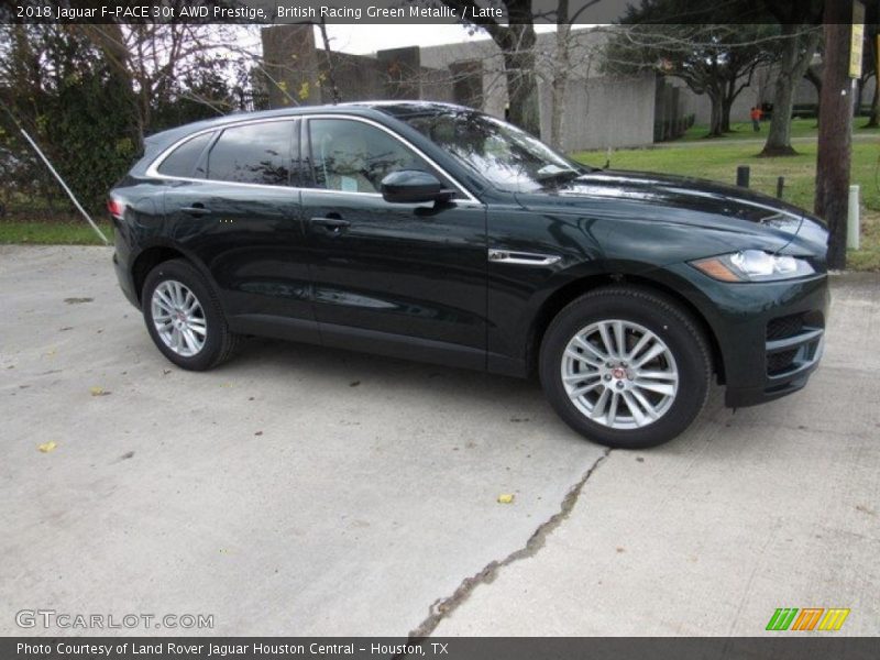 British Racing Green Metallic / Latte 2018 Jaguar F-PACE 30t AWD Prestige