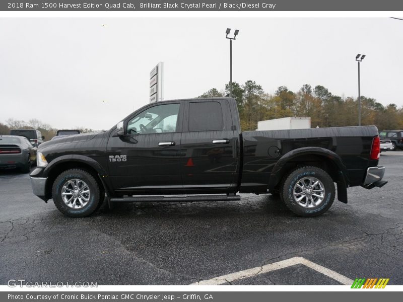 Brilliant Black Crystal Pearl / Black/Diesel Gray 2018 Ram 1500 Harvest Edition Quad Cab