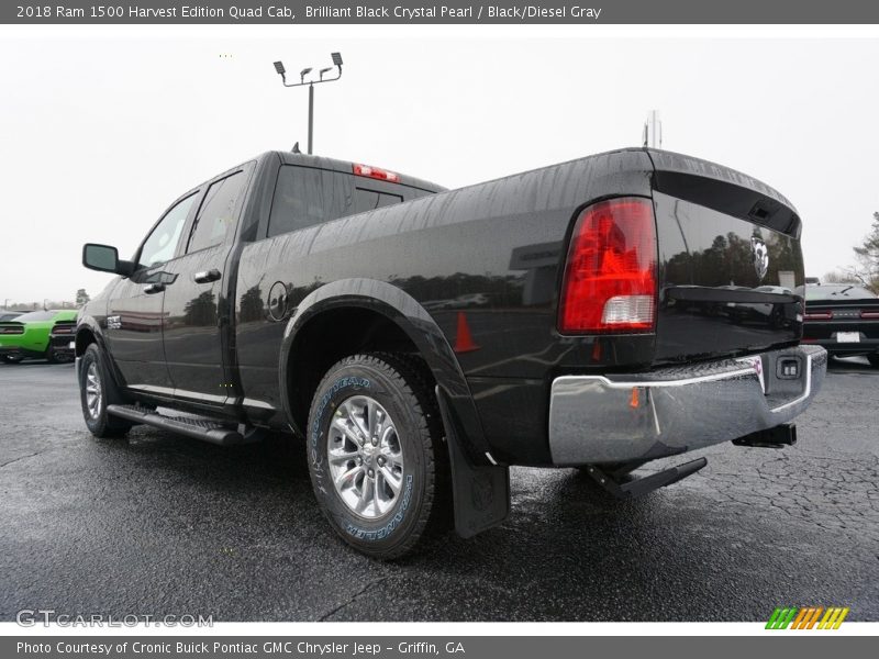 Brilliant Black Crystal Pearl / Black/Diesel Gray 2018 Ram 1500 Harvest Edition Quad Cab