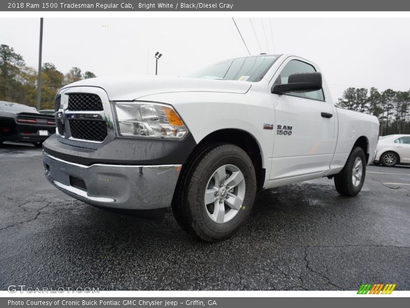 Bright White / Black/Diesel Gray 2018 Ram 1500 Tradesman Regular Cab