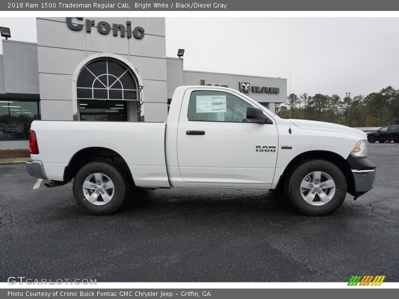 Bright White / Black/Diesel Gray 2018 Ram 1500 Tradesman Regular Cab