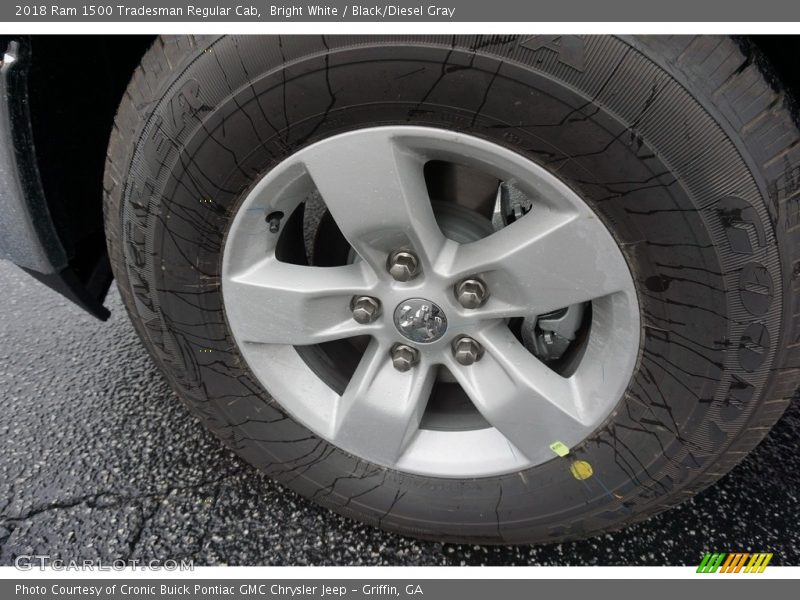 Bright White / Black/Diesel Gray 2018 Ram 1500 Tradesman Regular Cab