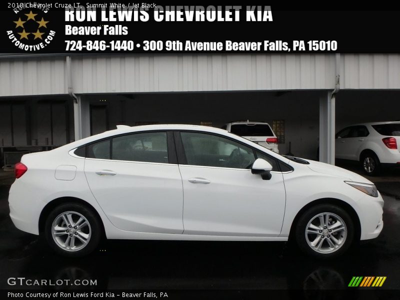 Summit White / Jet Black 2018 Chevrolet Cruze LT