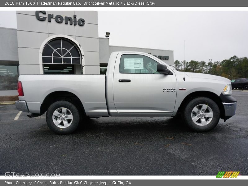 Bright Silver Metallic / Black/Diesel Gray 2018 Ram 1500 Tradesman Regular Cab