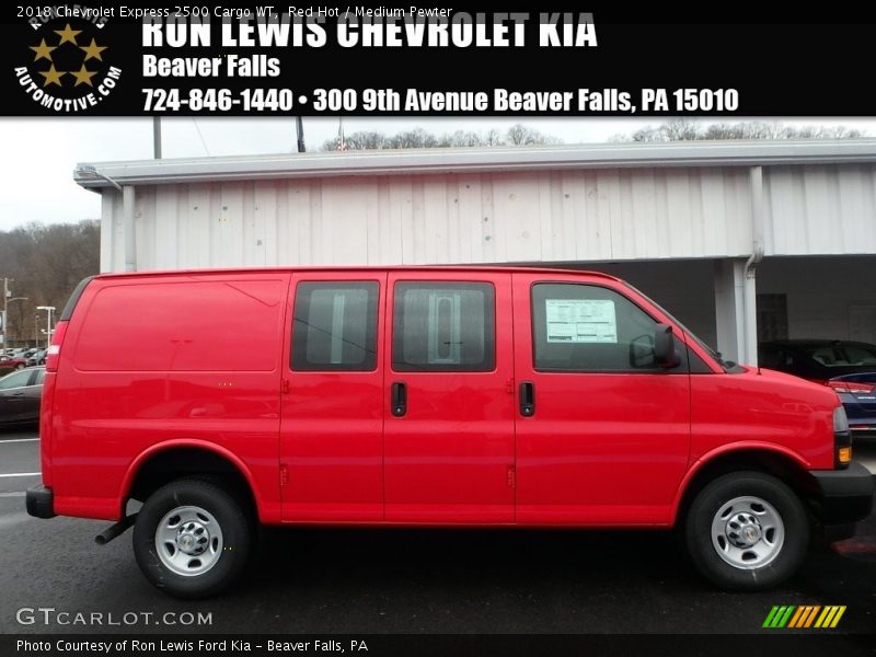 Red Hot / Medium Pewter 2018 Chevrolet Express 2500 Cargo WT