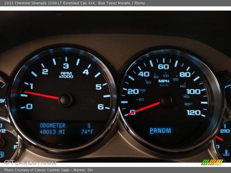 Blue Topaz Metallic / Ebony 2013 Chevrolet Silverado 1500 LT Extended Cab 4x4