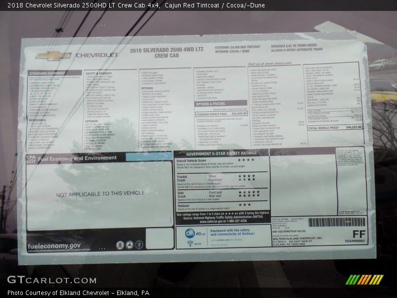 Cajun Red Tintcoat / Cocoa/­Dune 2018 Chevrolet Silverado 2500HD LT Crew Cab 4x4