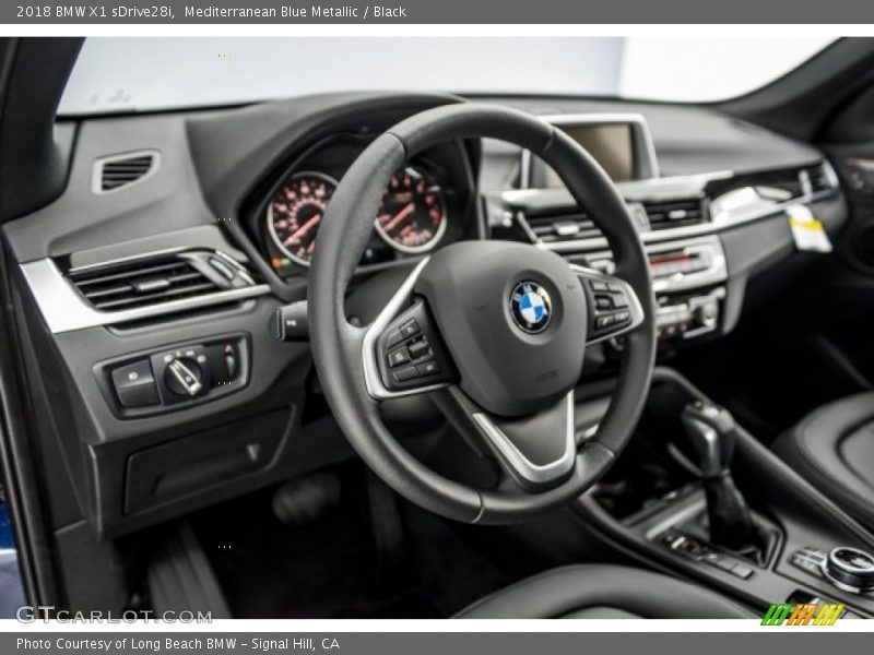 Mediterranean Blue Metallic / Black 2018 BMW X1 sDrive28i