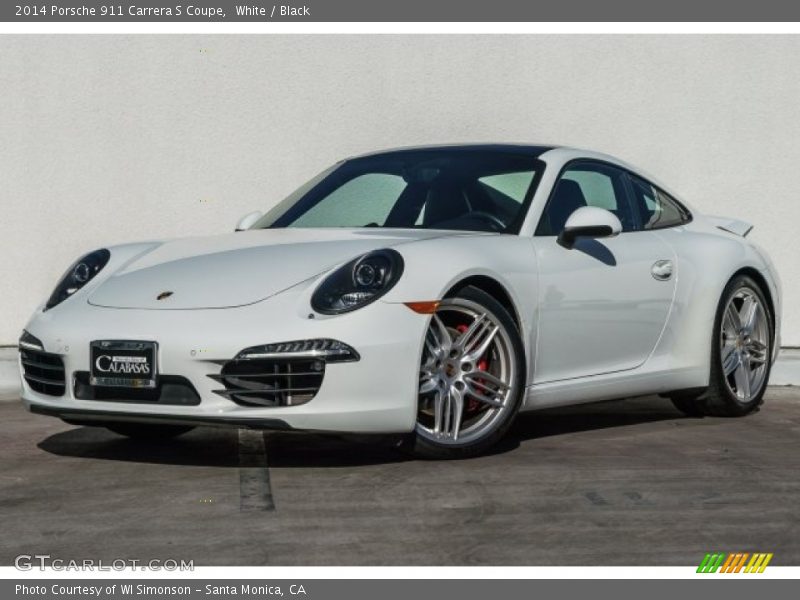 White / Black 2014 Porsche 911 Carrera S Coupe