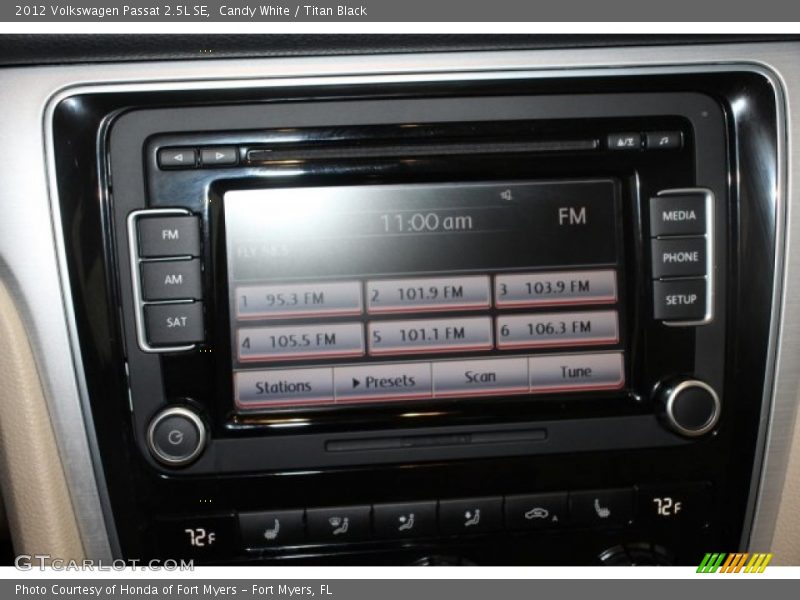 Candy White / Titan Black 2012 Volkswagen Passat 2.5L SE