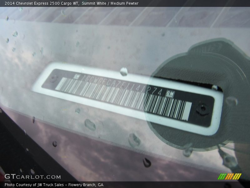 Summit White / Medium Pewter 2014 Chevrolet Express 2500 Cargo WT