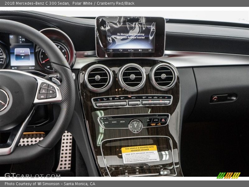 Polar White / Cranberry Red/Black 2018 Mercedes-Benz C 300 Sedan