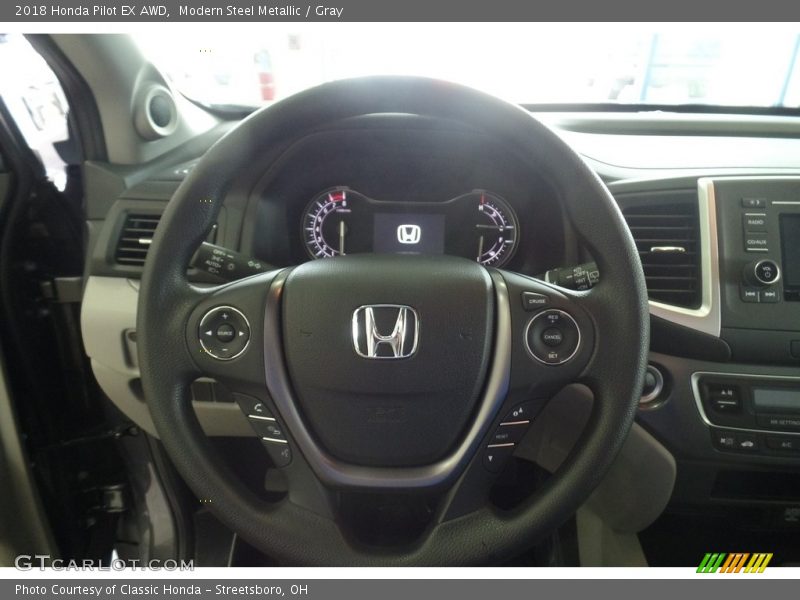 Modern Steel Metallic / Gray 2018 Honda Pilot EX AWD