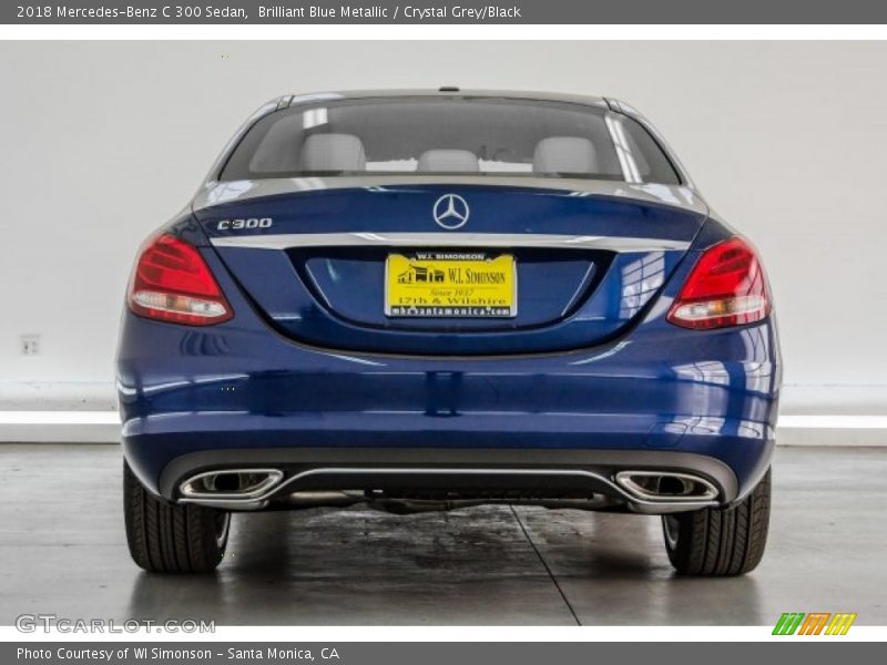 Brilliant Blue Metallic / Crystal Grey/Black 2018 Mercedes-Benz C 300 Sedan