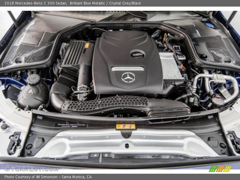 Brilliant Blue Metallic / Crystal Grey/Black 2018 Mercedes-Benz C 300 Sedan