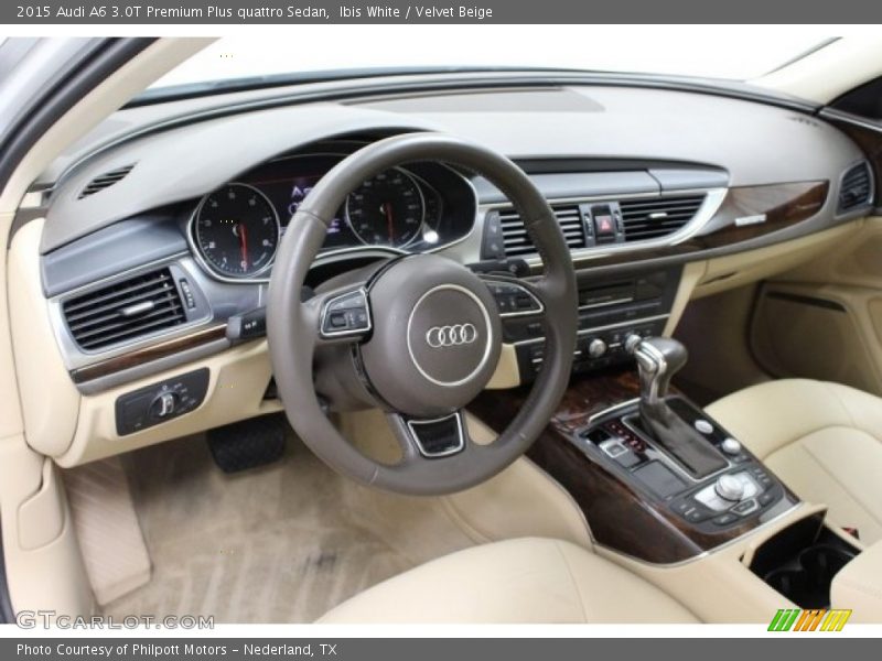 Ibis White / Velvet Beige 2015 Audi A6 3.0T Premium Plus quattro Sedan