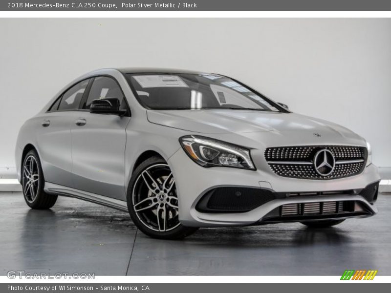Polar Silver Metallic / Black 2018 Mercedes-Benz CLA 250 Coupe