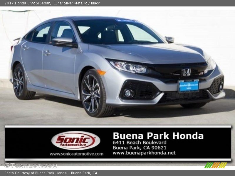 Lunar Silver Metallic / Black 2017 Honda Civic Si Sedan