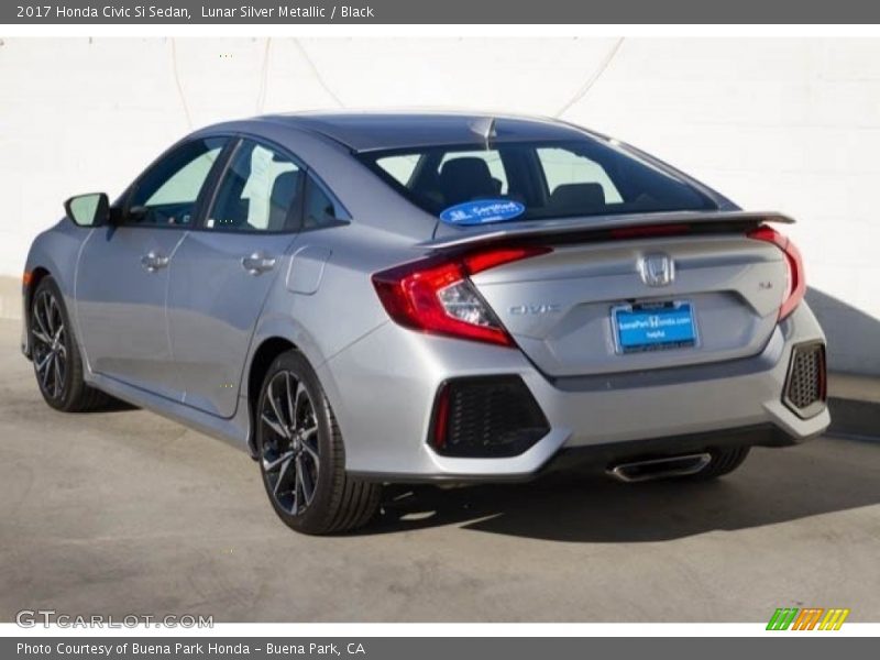Lunar Silver Metallic / Black 2017 Honda Civic Si Sedan